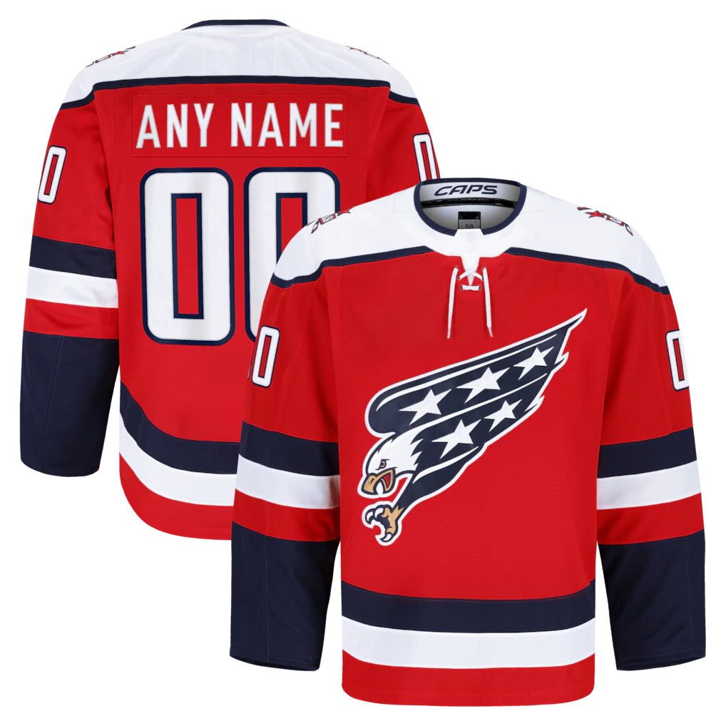 McAdo Custom W.Capitals Red Alternate Authentic Pro Jerseys
