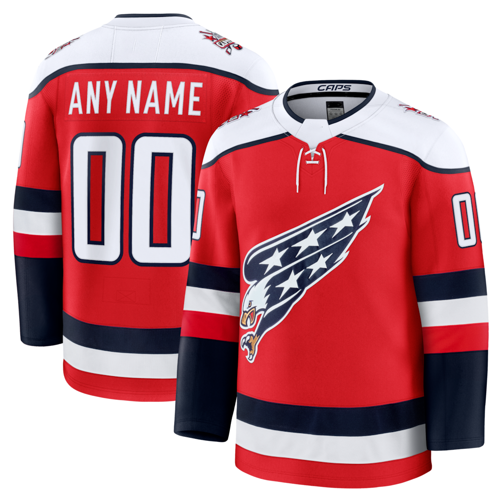 McAdo Custom W.Capitals Red Alternate Premium Jerseys