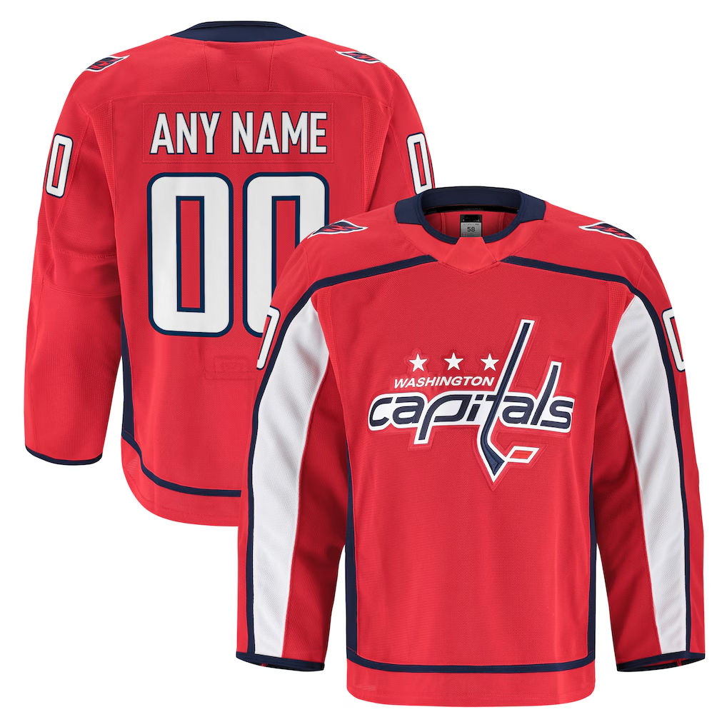 McAdo Custom W.Capitals Red Home Authentic Pro Jerseys