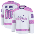 McAdo Custom W.Capitals White 2024 Hockey Fights Cancer Practice Jerseys
