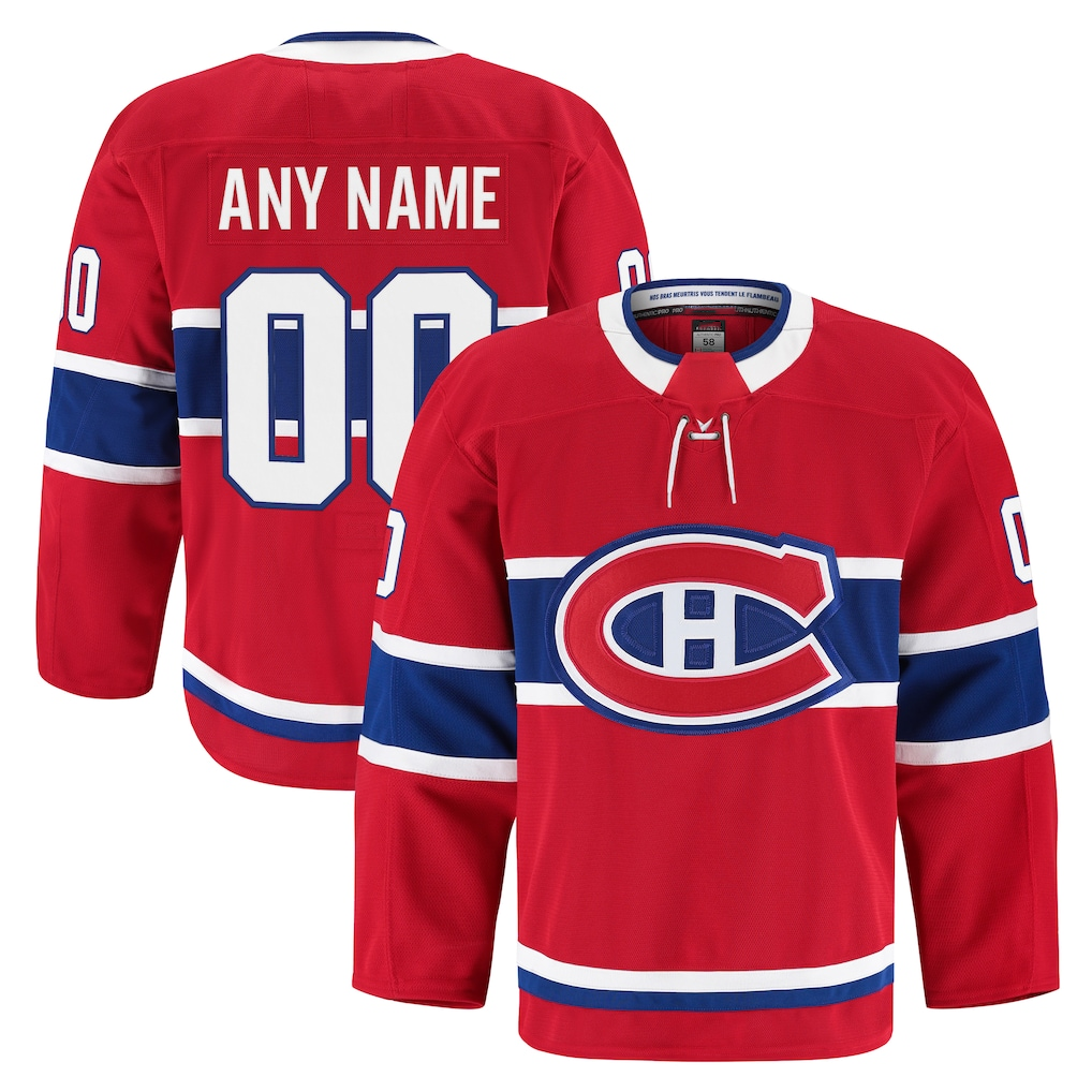 McAdo Custom M.Canadiens Red Home Authentic Pro Jerseys