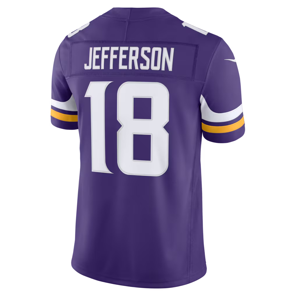 McAdo MN.Vikings #18 Justin Jefferson Purple Team Vapor F.U.S.E. Stitched Limited Jerseys