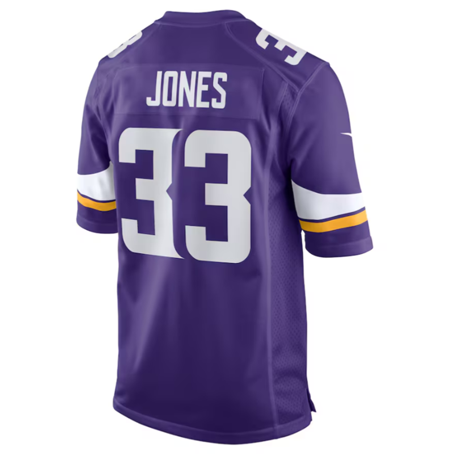 McAdo MN.Vikings #33 Aaron Jones Purple Game Player Jersey Stitched American Stitched Jerseys