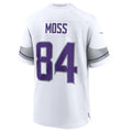 McAdo MN.Vikings #84 Randy Moss White Alternate Retired Player Game Jersey American Stitched Jerseys