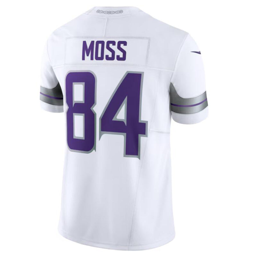 McAdo M.Vikings #84 Randy Moss White Alternate Retired Player Game Jersey American Stitched Jerseys