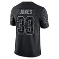 McAdo MN.Vikings #33 Aaron Jones Player Black REFLECTIVE Limited Stitched Jerseys