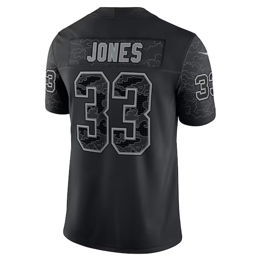 McAdo MN.Vikings #33 Aaron Jones Player Black REFLECTIVE Limited Stitched Jerseys