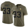 McAdo MN.Vikings #33 Aaron Jones Player Salute To Service Limited Olive Stitched Jerseys