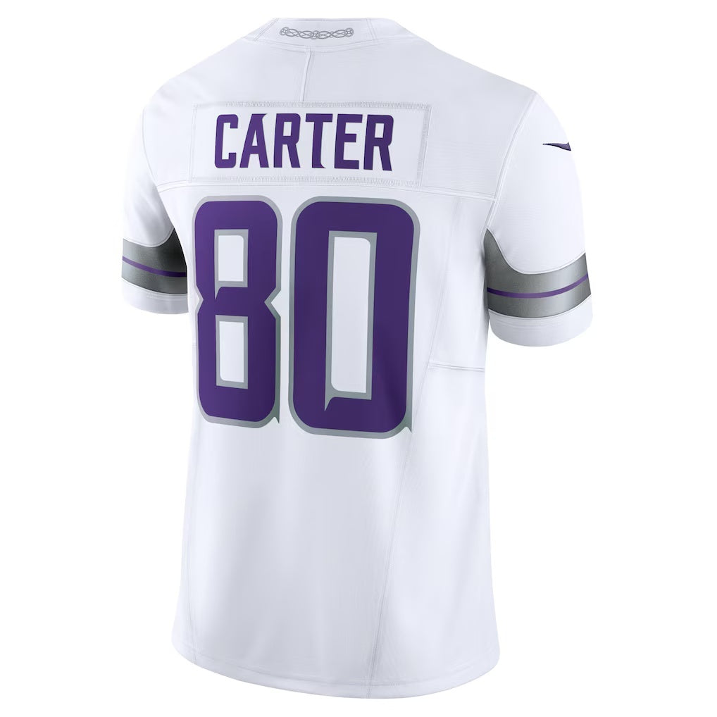 McAdo MN.Vikings #80 Cris Carter White Alternate Vapor F.U.S.E. Retired Player Limited Stitched Jerseys