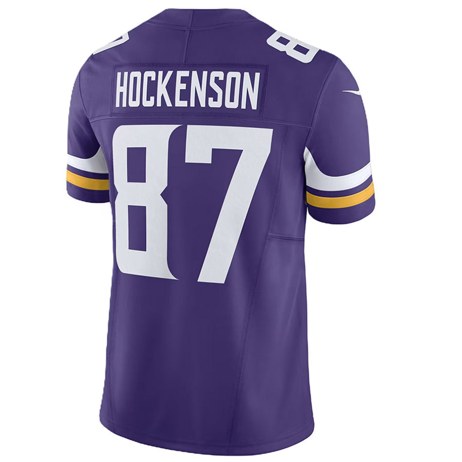 McAdo MN.Vikings #87 T.J. Hockenson Player Purple Vapor F.U.S.E. Limited Stitched Jerseys