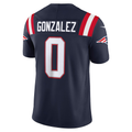 McAdo NE.Patriots #0 Christian Gonzalez Navy Team Vapor F.U.S.E. Stitched Limited Jerseys