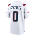 McAdo NE.Patriots #0 Christian Gonzalez White Game Stitched Jerseys