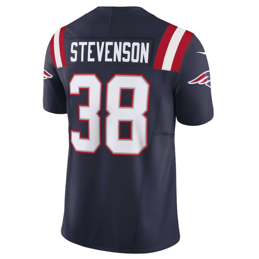 McAdo NE.Patriots #38 Rhamondre Stevenson Navy Vapor F.U.S.E. Limited Jersey Stitched American Stitched Jerseys