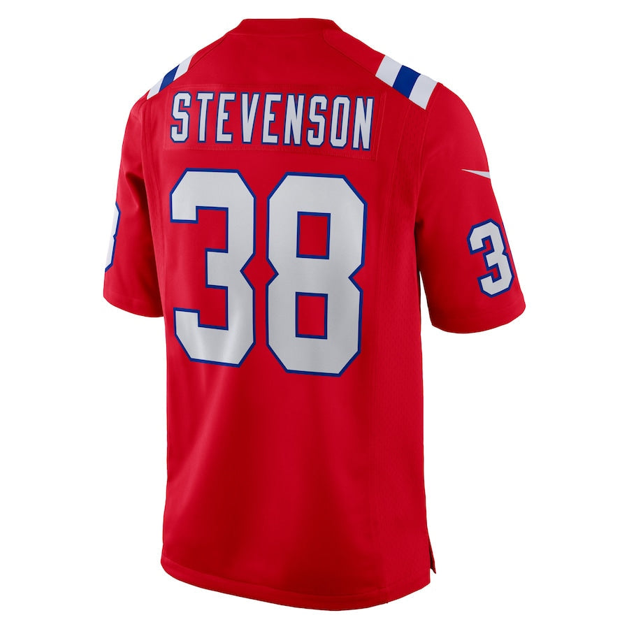 McAdo NE.Patriots #38 Rhamondre Stevenson Player Red Home Game Stitched Jerseys
