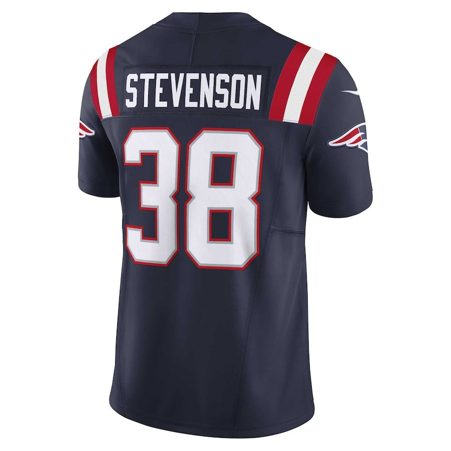McAdo NE.Patriots #38 Rhamondre Stevenson Player Vapor F.U.S.E. Limited Navy Stitched Jerseys