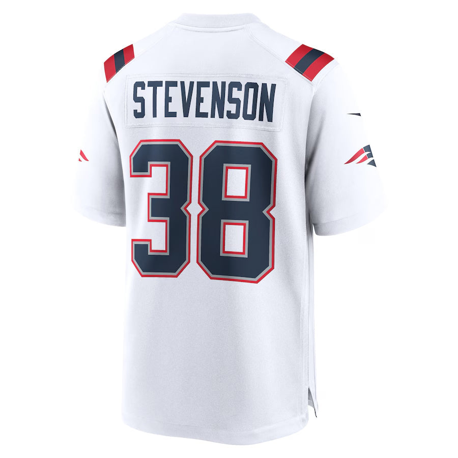 McAdo NE.Patriots #38 Rhamondre Stevenson Player White Home Game Stitched Jerseys