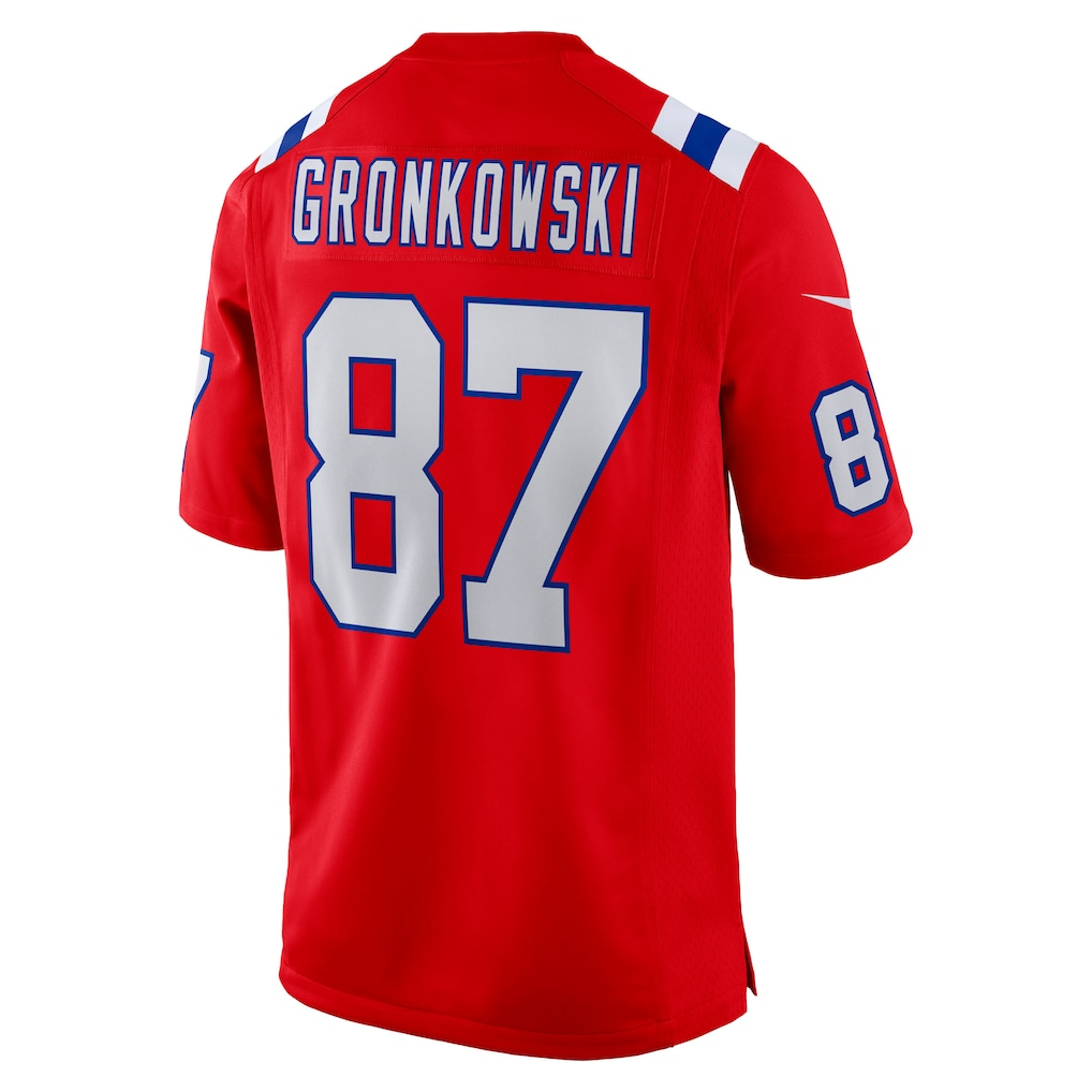 McAdo NE.Patriots #87 Rob Gronkowski Red Alternate Retired Player Game Stitched Jerseys