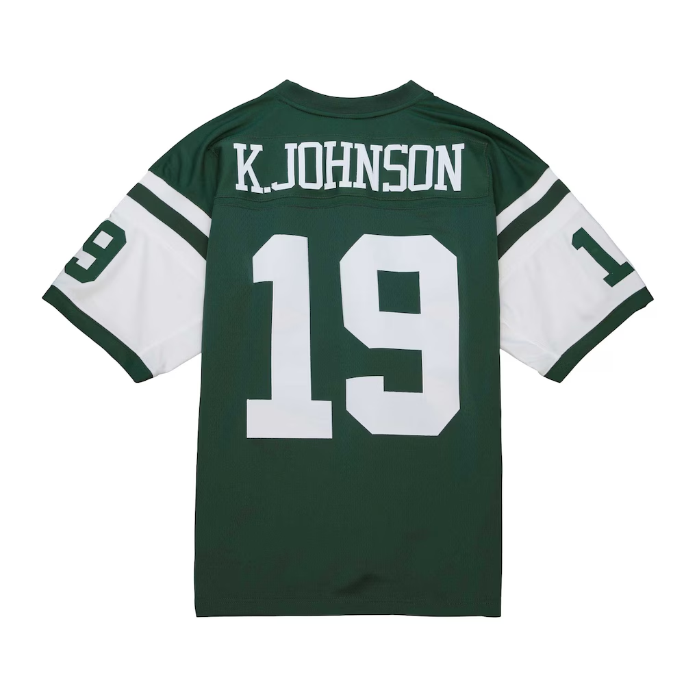 McAdo NY.Jets #19 Keyshawn Johnson Mitchell & Ness Green Legacy Replica Stitched Jerseys