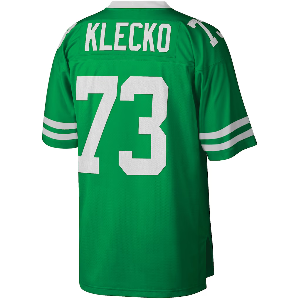 McAdo NY.Jets #73 Joe Klecko Mitchell & Ness Kelly Green Legacy Replica Puhic Stitched Jerseys