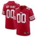 McAdo Custom SF.49ers Scarlet Game Home Stitched Jerseys